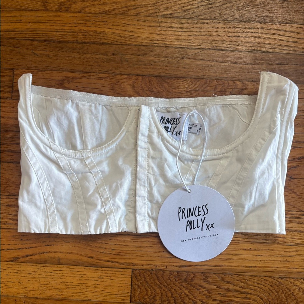 Princess Polly White Underbust Corset size 2